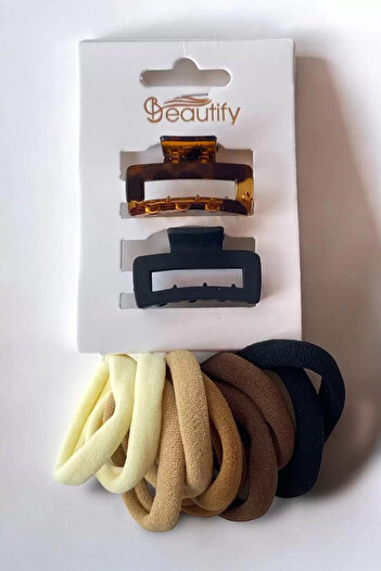 Vitastyle Brown Latch and Rubber Buckle Set of 12