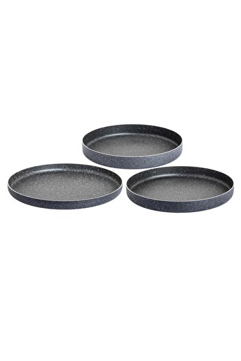 Dania 3-piece Turkish-made granite tray set