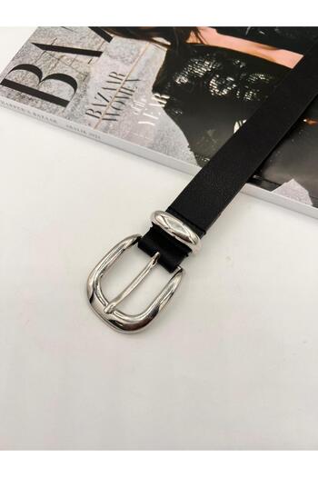 MODAM HİFA Basic Buckle Ασημένια γυναικεία ζώνη παντελόνι Ζώνη φόρεμα Ζώνη πουκάμισο Ζώνη παλτό