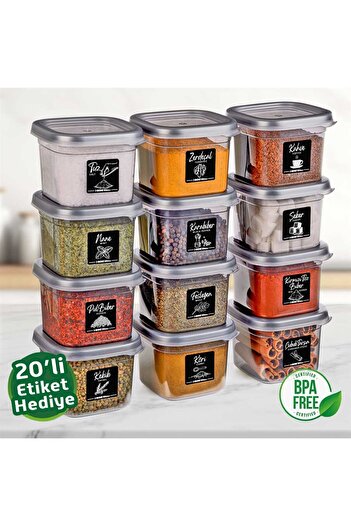 SGS Saklama Erzak Kabı Kare 550 ml 12 Adet 24 Parça