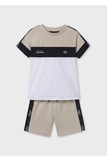 MAYORAL Boy's Cream T-Shirt and Shorts Set - 6682