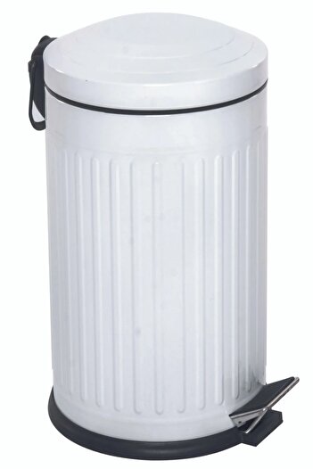 Taştan home 16 Lt Vintage Soft Close Pedal Trash Can White