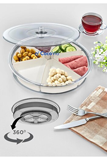 CocoVia 360 Degree Rotation Large Size Breakfast Set - Breakfast Set with Detachable Bowl - Breakfast Set