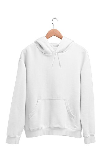 Mnk Baby&Kids Βαμβακερό ανδρικό φούτερ - Standard Fit, Fleece, Hoodie, 2 Κλωστές ΛΕΥΚΟ