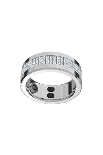 porodo Smart Wearable Lady Ring Size 9 - Silver