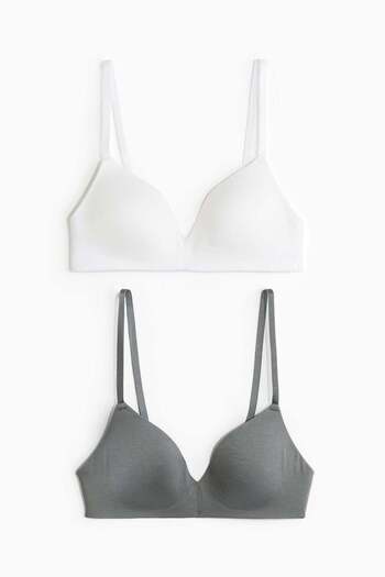 H&M 2-pack padded non-wired cotton bras
