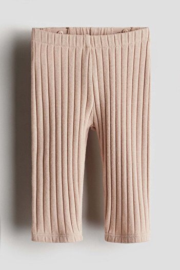 H&M Wide-ribbed cotton leggings