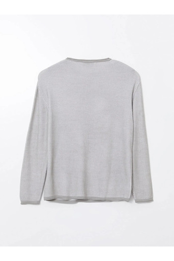 LC Waikiki Xside Gray Crew Neck Long Sleeve Men's Knitwear Sweater