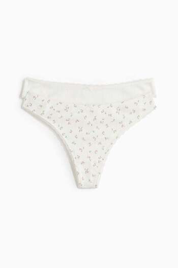 H&M 2-pack pointelle thong briefs