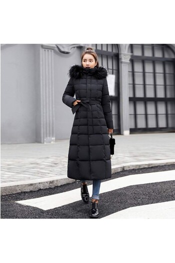 Toridas Winter Long Sheepskin Hooded Women's down Jacket