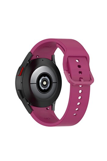 Techmaster Samsung Galaxy Watch 4 5 6 7 Pro 40 42 43 44 46 47mm Uyumlu Solid Silikon Kordon