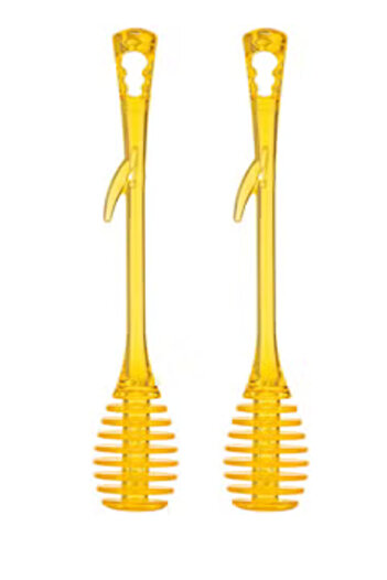 Qlüx QLUX Plastic Honey Spoon 2 Pcs Set 20X8X2,5 CM