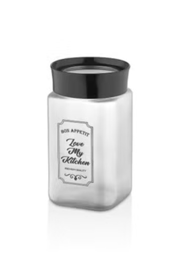 Qlüx Glass Jar 850 ML 9X9X15 CM