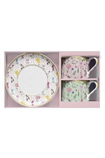 EasyLife 2-Piece Meadow Flowers Cup and Saucer Set 240ml