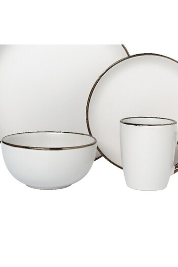 Bien Servi 16-Piece Elegant and Modern Design Stoneware Dinner Set