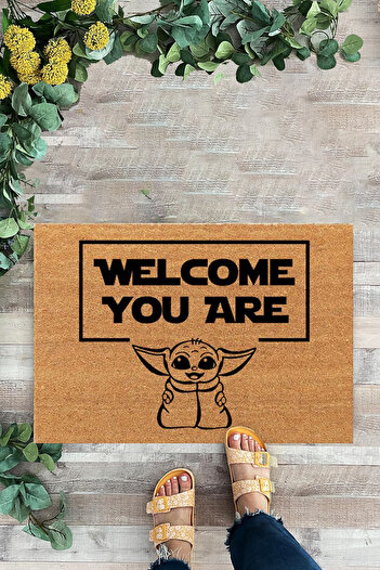 KARMAT Paspas, Star Wars, Welcome You Are, Iç Ve Dış Dekoratif Kapı Önü Paspası, Dijital Baskı Paspas