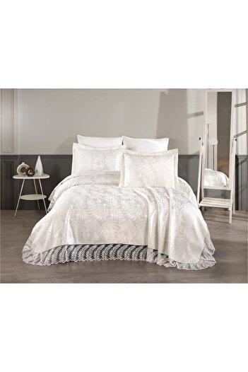 diabella Palm 3 Piece French Lace Chenille Lux Pique Set