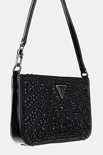 Guess Beauvoir Mini Top Zip Shdr Bag Women Black Shoulder Bag Hwxm9528720-Bla