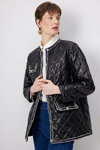 Touché Privé Quilted Jacket with Strip Detail