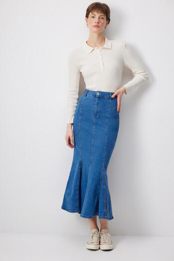 Touché Privé Denim Fish Skirt