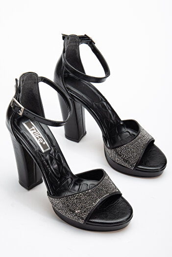 ESPEDA New Fashion 11 cm Stone Thick Heel Platform Shoes