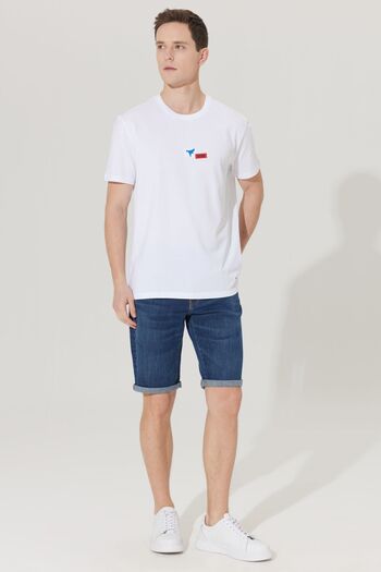 AC&Co / Altınyıldız Classics Men's Dark Blue Slim Fit Slim Fit Cotton Stretchy Denim Shorts