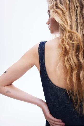 H&M Denim pinafore dress