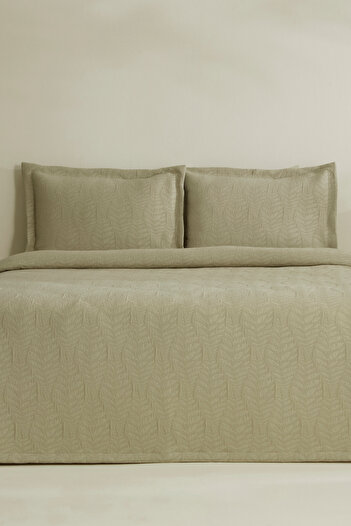 Karaca Home Serenity Double Bedspread Set Sage