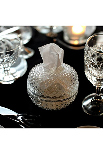 AYZ HOME Crystal Glass Handmade Design Napkin Holder/Invitation -Organization-Wedding -Engagement Napkin Holder