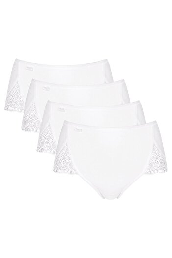 SLOGGI Damen Slip - Maxi, Pure Sense Luxe, 4er Pack, einfarbig