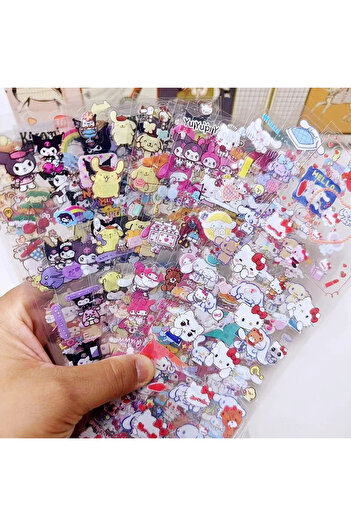 Choice 20 ورقة 20 ورقة ملصقات كرتونية من نوع PET kawaii Hello Kitty لطيفة Kuromi My Melody Cartoon Assembly St