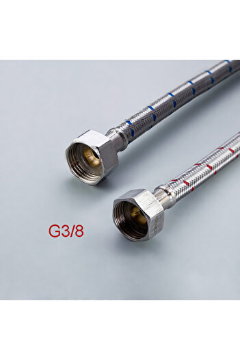 Choice 50cm G3-8 G1/2 G3/8 G9/16 50cm 1 pair Stainless Steel Flexible Plumbing Pipes Cold Hot mixer Faucet
