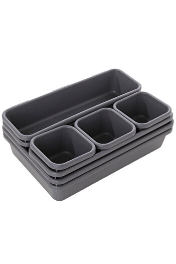 Choice Drak grey 8pcs/set Adjustable Drawer Organizer Box Trays Make Up Cosmetics Sundries Divider Holder K