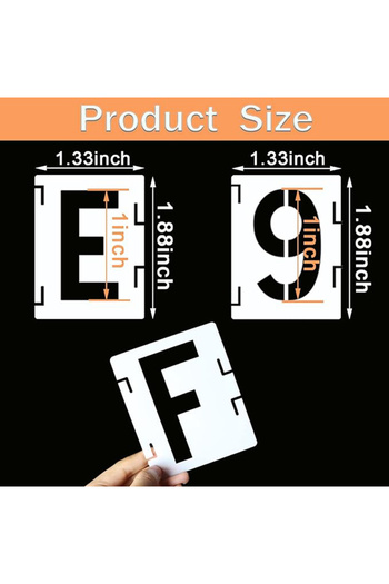 Choice 1 inch 42 pieces of letter hollow templates, reusable artistic fonts, coloring, spray painting. Suit