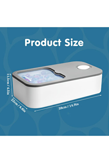 Choice Light Grey Laundry Pod Container with Sliding Lid, Holds Up to 150 Laundry Pods Laundry Room Organi