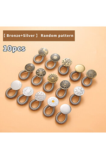 Choice Mixedcolor10pcs 2/5/10pcs denim pants buttons, slightly enlarged waist, adjustable and detachable bu
