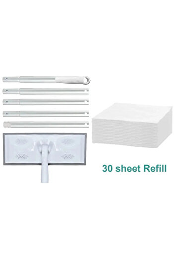 Choice 1Pack Paper and Mop 1Set Home Electrostatic Dust Collector Mop Foldable Long Handle With Disposable