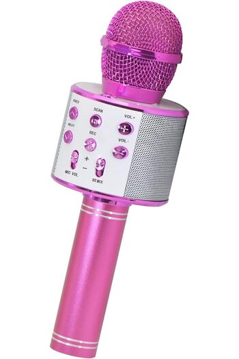 AWH Wireless Bluetooth Karaoke Microphone  Kids Singing Mic & Speaker, Pink KIBM1