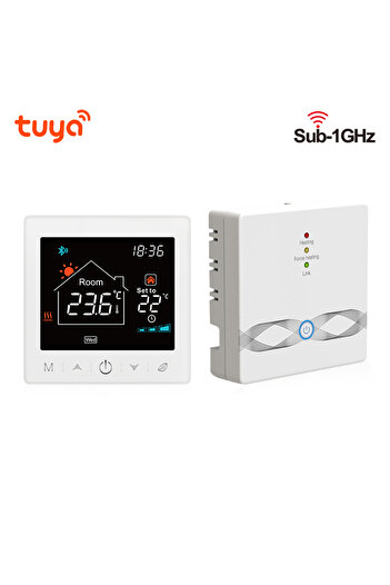 Choice1 220-240V White R9BW Tuya Smart Home Wifi Wireless Thermostat RF Battery Gas Boiler Water Heating Dig
