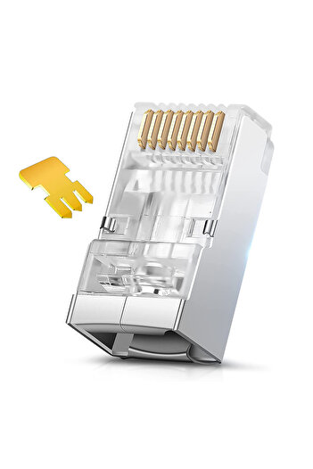 Choice none 100PCS CAT5E 100PCS/LOT Metal Shield RJ45 RJ45 8P8C Network CAT5 CAT5E CAT6 CAT6A Modular Plug