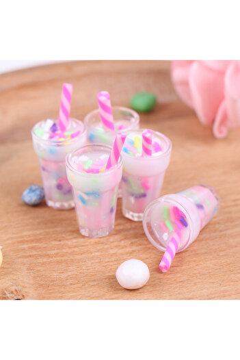Choice 5Pcs 1:12 Dollhouse Miniature Cream Drinks Bottles Model Dolls Kitchen Food Water Cup Dollhouse A...