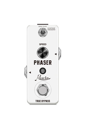 Choice WHITE Rowin Guitar Phaser Pedal, Analog Phase Effect, Effector Single Vintage Modern Modes, Mini Siz