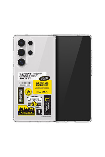 NATIONAL GEOGRAPHIC Crystal Clear Wappen Case V2 Galaxy S25 Ultra - Explore Logo
