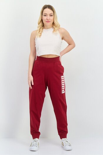 Puma Women Regular Fit Outdoor Sweatpants, Red