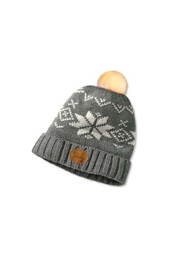 Tchibo Kids Hat With Glowing Pom Pom, Grey