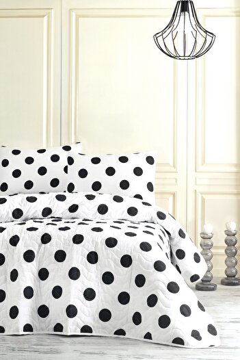 Eponj Home DouBle Quilted Bed Cover set - B&W Point