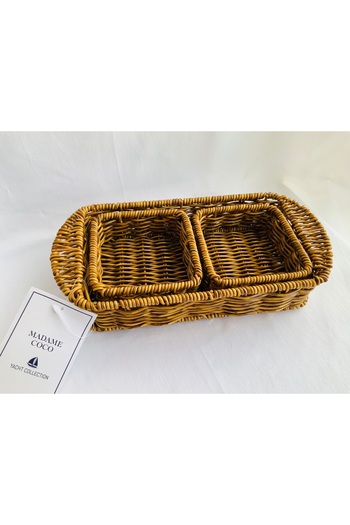 Madame Coco Noir Rattan Organizer