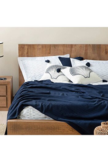 Chakra Palmita Pique King Size 240x220 cm MARINE BLUE