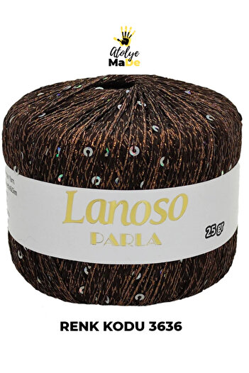 Lanoso Parla 3636 - Μαλακό Γκλίτερ Υφασμάτινο Νήμα Χειροποίητης Πλέξης - 75% Γκλίτερ Νήμα 25% Παγιέτα&Γκλίτερ 217μ 25γρ ΜΟΝΟ ΣΚΕΛΙΔΙΚΟ