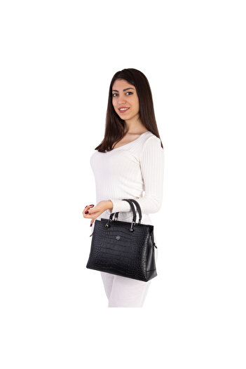 Nas Bag Crocodile Patterned Nas Bskl Molded Bag with Back Pocket Detail